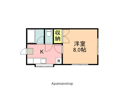 ハイツアルピナ(1K/1階)の間取り写真