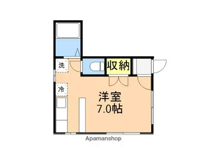 サウサリートD(ワンルーム/1階)の間取り写真