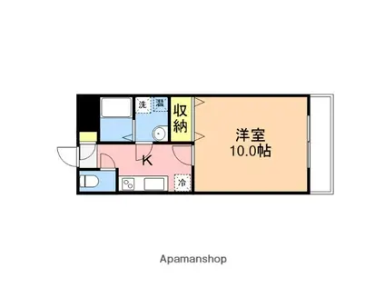 セントラルレジデンス(1K/1階)の間取り写真