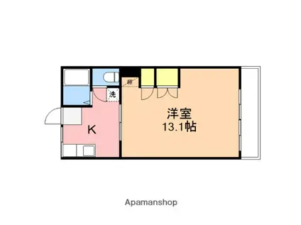 グランフォール(1K/2階)の間取り写真