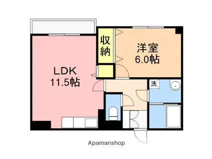 ハイツミューズ(1LDK/2階)の間取り写真