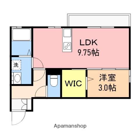 DROOMSUMON弁天橋Ⅰ(1LDK/3階)の間取り写真