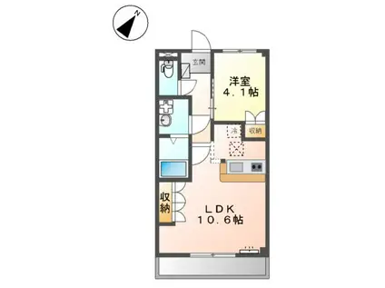 LIMIRI2(1LDK/1階)の間取り写真