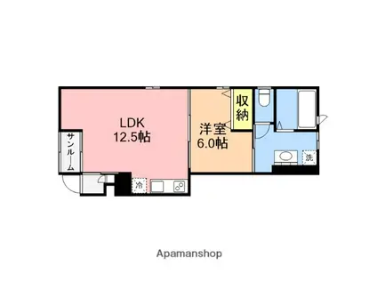 COMODOⅡ(1LDK/1階)の間取り写真