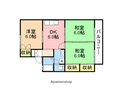 サンロードT・KⅠ(3DK/2階)の間取り写真