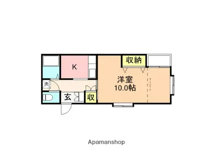 アドインハウスK(1K/2階)の間取り写真