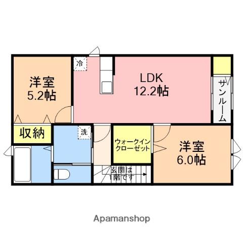 プチリュクス(2LDK/2階)の間取り写真