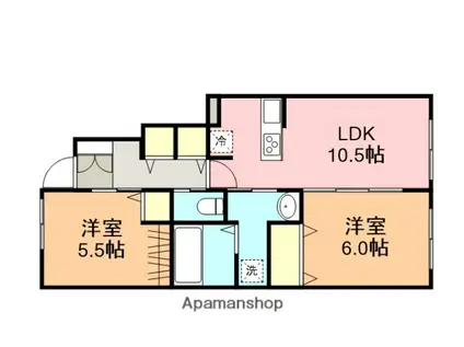アレンデール(2LDK/1階)の間取り写真