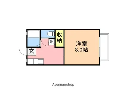 カーサグリーンスポットA(1K/2階)の間取り写真