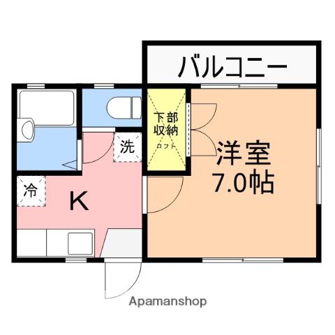 ハウスレーベン(1K/2階)の間取り写真
