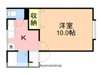 レジデンス中山3(1K/1階)の間取り写真