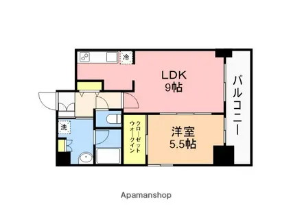 FURUMACHI AVENUE -DAICHIKU-(1LDK/6階)の間取り写真