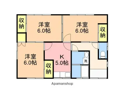 新潟県新潟市東区 1階建 築38年(3K)の間取り写真