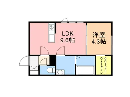 モナベルⅡ(1LDK/1階)の間取り写真