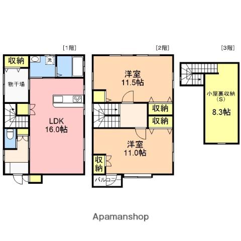 白新線 東新潟駅 徒歩32分 2階建 築17年(2SLDK)の間取り写真