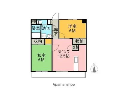 グレイス・コート高田(2LDK/11階)の間取り写真