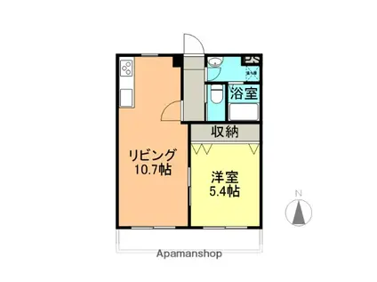 クラルーテ(1LDK/3階)の間取り写真
