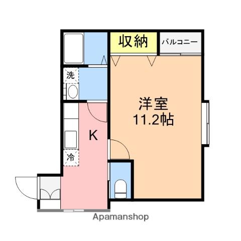 BUENA関屋堀割(1K/1階)の間取り写真