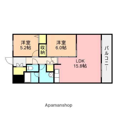 グランシャリオⅡ(2LDK/1階)の間取り写真