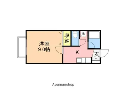 コーポサウスタウン(1K/1階)の間取り写真