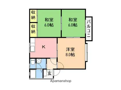 メゾン松波(3K/2階)の間取り写真