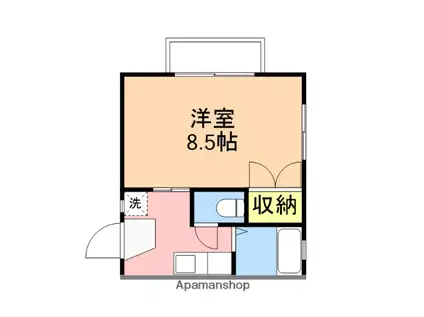 サンセール(1K/2階)の間取り写真