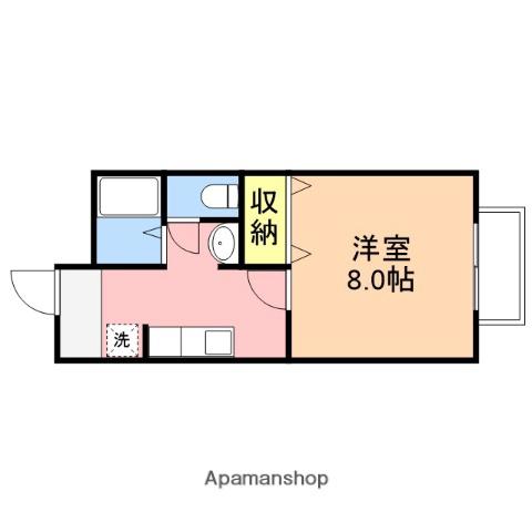メゾンラメール(1K/2階)の間取り写真