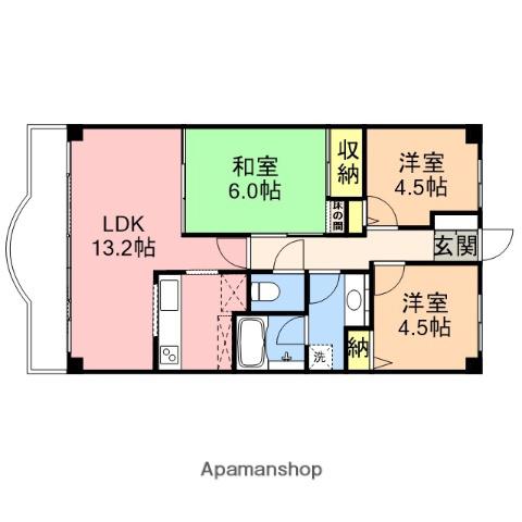 プレステージ青山(3LDK/5階)の間取り写真