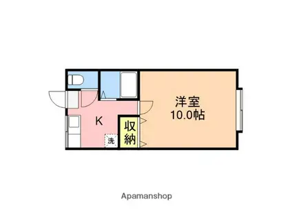 グランシャリオA/B(1K/1階)の間取り写真