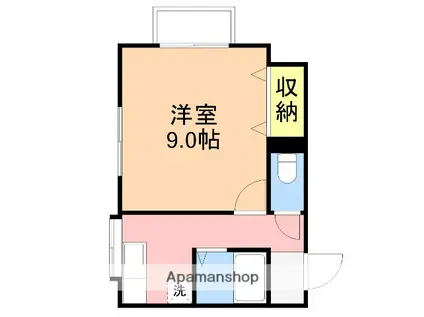 デューン(1K/2階)の間取り写真