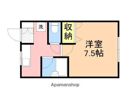 ハイムクローバーⅠ(1K/2階)の間取り写真