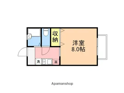 プレ・コート上新栄町(1K/2階)の間取り写真