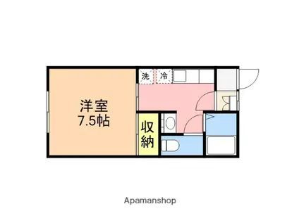 クレール小針(1K/1階)の間取り写真