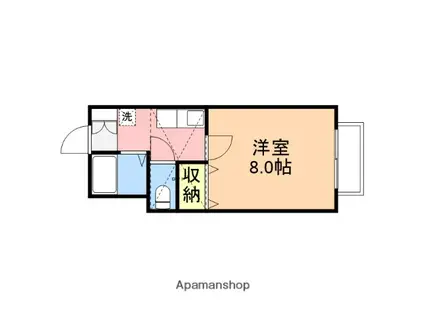 ビラージュ(1K/1階)の間取り写真