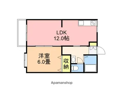 アルコ小針台(1LDK/2階)の間取り写真