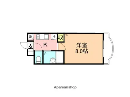 LILY-BE関屋恵町A(1K/3階)の間取り写真