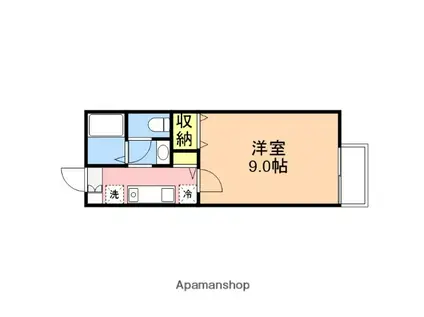 メゾンフルール(1K/1階)の間取り写真