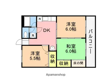 日星ビル(3DK/3階)の間取り写真