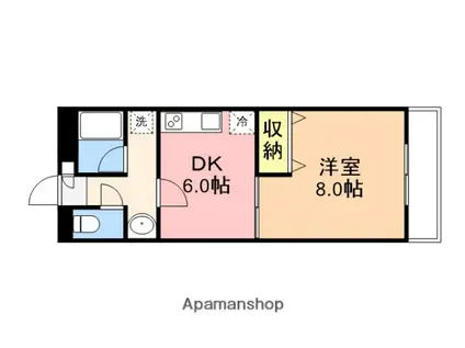 シャレー小新南(1DK/1階)の間取り写真