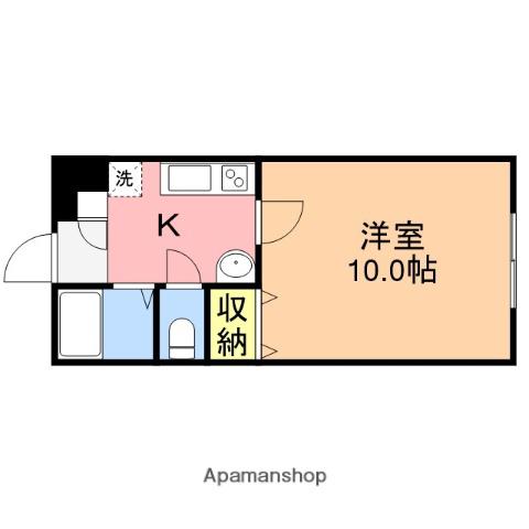 HILLS道玄坂(1K/1階)の間取り写真