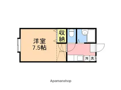 プレジオ新潟坂井(1K/1階)の間取り写真
