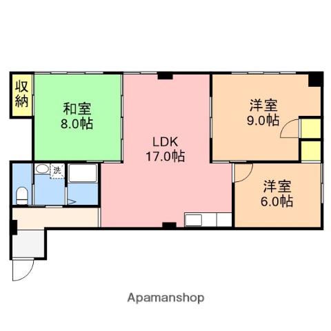森映ハイツ青山(3LDK/2階)の間取り写真