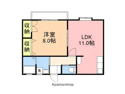 SHIMA21(1LDK/3階)の間取り写真