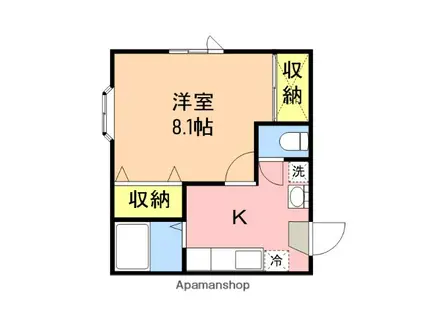 コーポ咲(1K/1階)の間取り写真