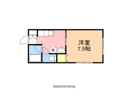 コーポハピネス小針(1K/1階)の間取り写真