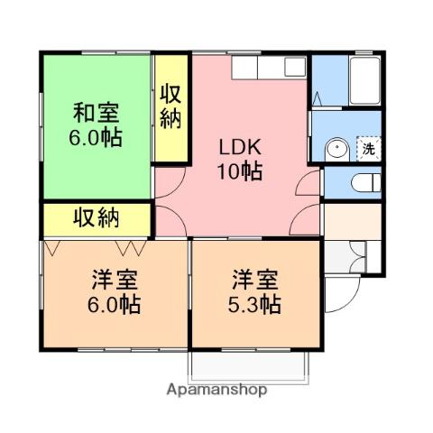 サンレジデンスB(3LDK/2階)の間取り写真
