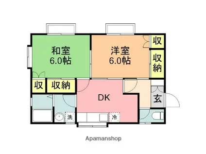 アイリスMATSUYAMA Ⅱ(2DK/2階)の間取り写真