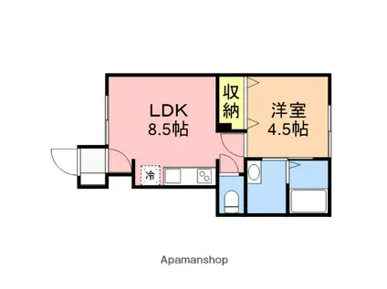 イーリッチテラス関屋本村(1LDK/1階)の間取り写真