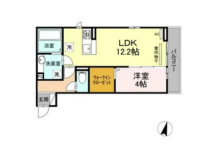 アルデバラン(1LDK/3階)の間取り写真