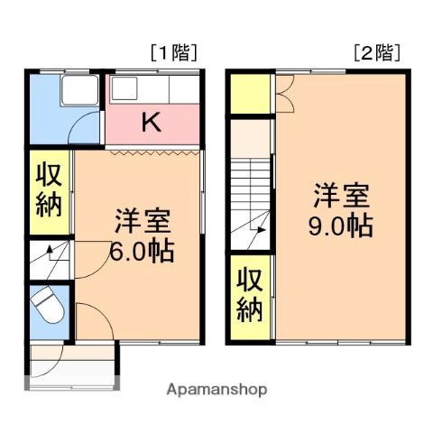 REBORN湊町(2K/1階)の間取り写真
